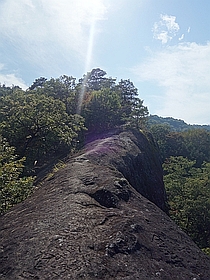 お船観音像から見た岩の上の道