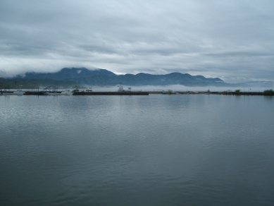 長浜港からの琵琶湖の風景